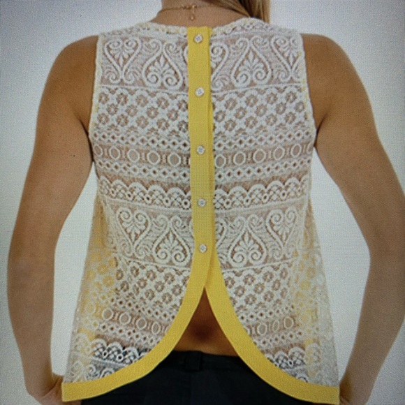 Lace Button Back Tank - Picture 2 of 5